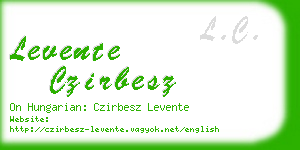 levente czirbesz business card